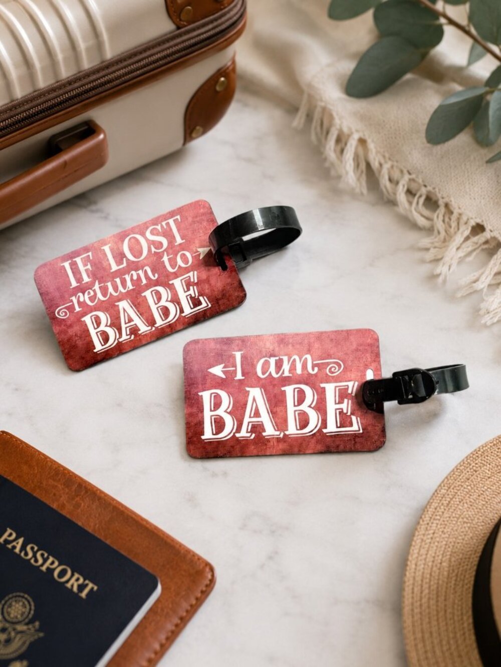 NWT Set of 2 Custom His & Hers Travel Bag Luggage Tags